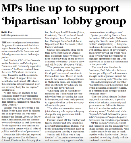 MP's line up to support 'bi-partisan' lobby group